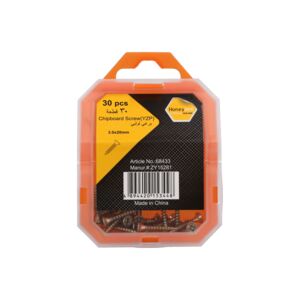 Honeybee 30-Piece Chipboard Screw Bronze 3 x 20mm Honeybee 30-Piece Chipboard Screw Bronze 3 x 20mm